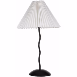 Lammpada da comodino. Ispirata alle forme vintage, questa lampada da tavolo emana un fascino senza tempo. Caratterizzata da u ...