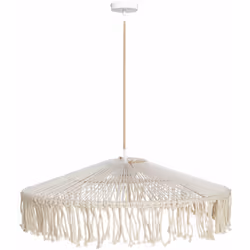 Luce a sospensione con frange intrecciate. Filigranata, eclettica e fluida, questa lampada a sospensione con nappe si fa nota ...