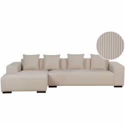 Divano angolare in design moderno. Aggiungi un tocco di lusso al tuo soggiorno con questo comodo divano d'angolo. Rivestito i ...