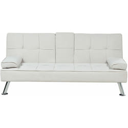 Beliani - Divano letto a 3 posti moderno in tessuto beige Roxen