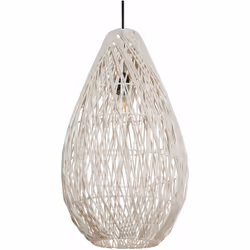 Luce a sospensione in carta. Questa lampada a sospensione presenta un'esclusiva forma a goccia, sapientemente realizzata a ma ...