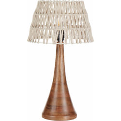 Beliani - Lampada da tavolo a stelo con paralume in tessuto e base in in metallo beige Pellejas