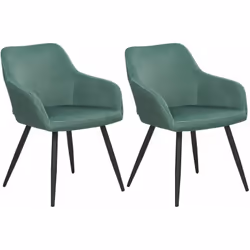 Set di 2 sedie moderne. Valorizza il tuo spazio vitale con le nostre sedie da pranzo imbottite in velluto, pensate per funzio ...