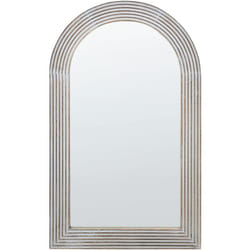 Beliani - Specchio con cornice in legno montata a parete con finitura vintage bianco sporco Chandon bianco sporco