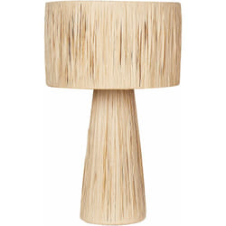 Beliani - Lampada da tavolo in rafia a foglia di palma realizzata a mano con interruttore On/Off in stile boho naturale Welmel