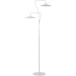 Beliani - Lampada da terra moderna a 2 luci led Luce calda Ufficio Studio Soggiorno Bianco 140 cm Galetti