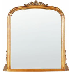 Beliani - Specchio decorativo da parete stile Vinatge da appendere 75 x 78 cm Oro Sussey