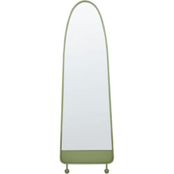 Beliani - Specchio da parete ovale moderno con cornice in ferro e metallo verde 45 x 146 cm Parnay