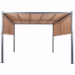 Pergola da giardino con luci LED. Crea in pochi passi un elegante salotto da esterno, con questo pergolato. Realizzato in met ...