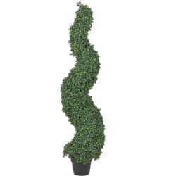 Beliani - Pianta artificiale in vaso di plastica 120 cm Boxwood Spiral Tree