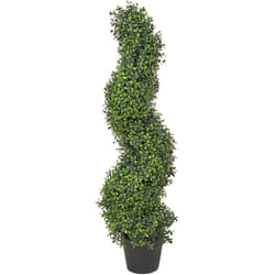 Beliani - Pianta artificiale in vaso di plastica 98 cm Buxus Spiral Tree
