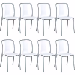 Set di 8 sedie impilabili da giardino. Questo set di 8 sedie da giardino è la scelta ideale per ogni spazio sia esterno che i ...