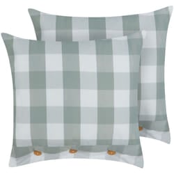 Beliani - Set di 2 Cuscini decorativi in cotone con motivo a quadri 45 x 45 cm Verde Menta e Bianco Tamnine