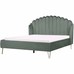 Letto imbottito con testiera retrò. Incontra il letto dei tuoi sogni. Questa meraviglia rivestita in velluto, dallo stile ret ...