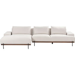 Divano in tessuto ad angolo retto a 3 posti Stile minimalista Gambe in metallo Beige Mariferd