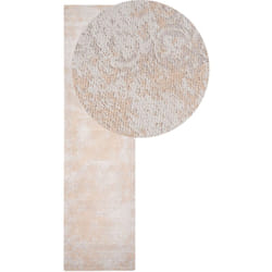 Beliani - Tappeto Runner Vintage Anticato Orientale Pattern Cotone 80 x 300 cm Beige Beykoz