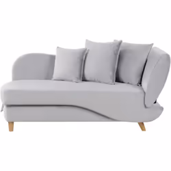 Chaise longue a 2 posti imbottita in velluto. Decora il soggiorno con questa chaise longue moderna e funzionale. Realizzata i ...