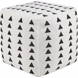 Pouf quadrato fatto a mano con motivo geometrico. Abbraccia il relax con questo pouf dal sapore Boho, realizzato in cotone mo ...