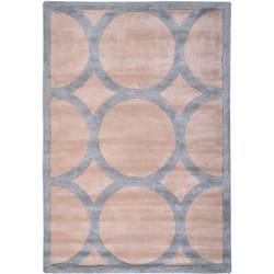 Beliani - Tappeto moderno in viscosa e lana fatto a mano di forma rettangolare 160 x 230 cm Beige e grigio Malan