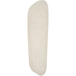 Beliani - Tappeto moderno fatto a mano soggiorno corridoio home office 80 x 250 cm pelo basso lana viscosa beige Berani
