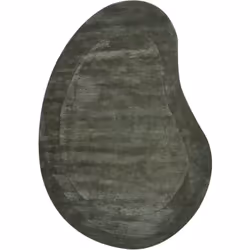 Tappeto organico sagomato. Realizzato a mano con una forma insolita, questo tappeto in viscosa si rivela l'aggiunta ideale pe ...