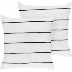 Set di 2 cuscini decorativi. Trasforma il tuo spazio con il nostro set di cuscini in misto lino, che offre un'atmosfera moder ...