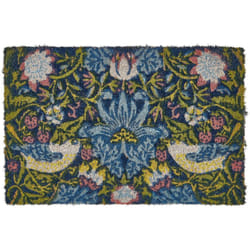 Beliani - Zerbino moderno per interni 40 x 60 cm Motivo floreale in fibra di cocco Fondo antiscivolo in pvc Multicolore Sakesar