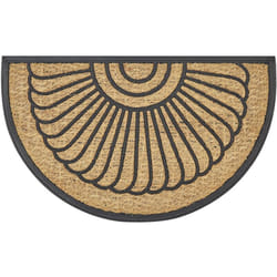 Beliani - Zerbino moderno per interni 45 x 75 cm Forma semicircolare Fondo in gomma antiscivolo Koryak naturale