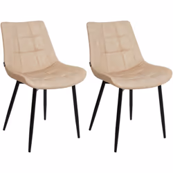 Set di 2 sedie moderno in ecopelle in stile retrò. Eleganza e comfort sono le caratteristiche principali di questo set di 2 s ...