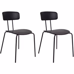 Set di sedie in metallo senza braccioli. Dai alla tua sala da pranzo un look di tendenza con questo elegante set di due sedie ...