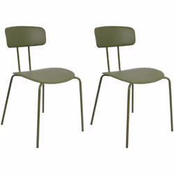 Set di sedie in metallo senza braccioli . Dai alla tua sala da pranzo un look di tendenza con questo elegante set di due sedi ...