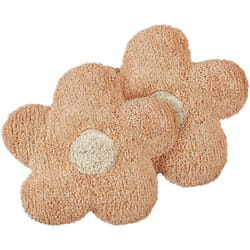 Beliani - Set di 2 cuscini decorativi in cotone per bambini a forma di fiore con motivo solido Pesca Rosa Acetosa