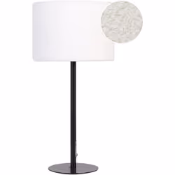 Lampada moderna con paralume in tessuto boucle. Decora la tua stanza e illuminala con una luce soffusa grazie a questa lampad ...