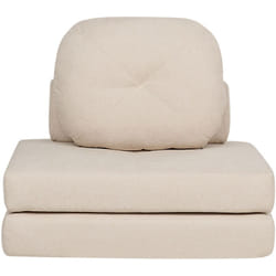 Divano pieghevole e trasformabile in letto in tessuto beige Olden
