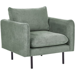 Beliani - Poltrona in tessuto ciniglia verde chiaro gambe in metallo nero Vinterbro