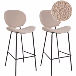 Set di sedie da bar retrò senza braccioli. Aggiungi un tocco di stile e di comfort alla tua zona pranzo con questi sgabelli d ...