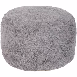 Pouf rotondo fatto a mano. Decora il tuo salotto o la stanza dei bambini con questo pouf a pelo corto. Realizzato a mano in c ...