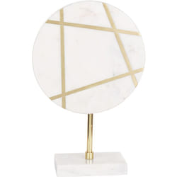Beliani - Scultura decorativa minimalista in marmo bianco Rethimno