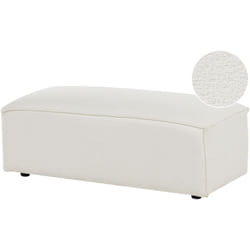 Beliani - Poggiapiedi moderno Ottomana Seduta Boucle Bianco Hellnar