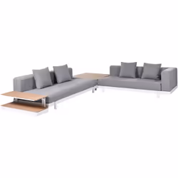 Set da esterno moderno con due tavolini. Migliora l'atmosfera del tuo giardino con questo set di divani da esterno senza temp ...