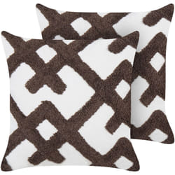 Beliani - Set di 2 cuscini decorativi in cotone multicolore con motivo astratto 45 x 45 cm Garofano
