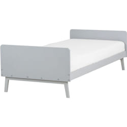 Beliani - Letto singolo moderno con rete a doghe in legno di pino grigio 90 x 200 cm Bonnac