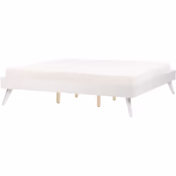 Struttura letto a doghe in legno minimalista. Questo letto minimalista mette in risalto lo stile di arredamento scandinavo, m ...