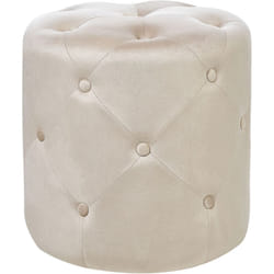 Beliani - Pouf elegante in velluto di colore beige Corolla