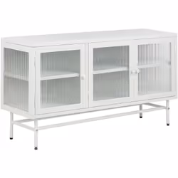 Elegante madia con tre ante in vetro e metallo. Questa preziosa credenza combina alla perfezione design elegante e stile indu ...
