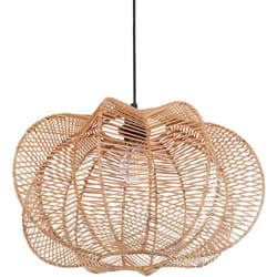 Beliani - Lampada a sospensione con paralume in rattan naturale e base in ferro in stile boho Kibi