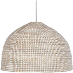Beliani - Lampada a sospensione Lampadina fulminata con paralume in paglia di mare Base in ferro Stile Boho Naturale Pepakan