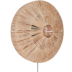 Beliani - Lampada da parete con base in metallo in realizzata in paglia naturale Lumut