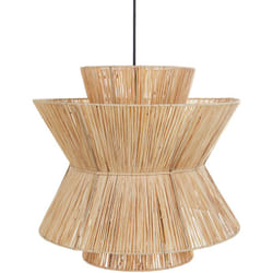 Beliani - Lampadario con base in ferro realizzata in paglia naturale Telamba