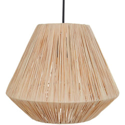 Beliani - Lampadario con base in ferro realizzata in paglia naturale Damit